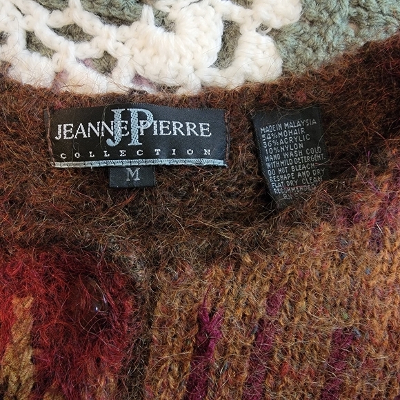 Jeanne Pierre Mohair Pullover Multicolor Design Oversized Vintage Sweater Size M - Picture 3 of 7